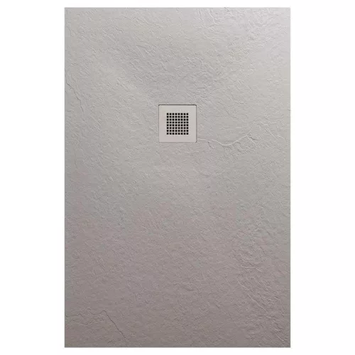 Zuhanytálca, AREZZO design SOLIDSoft zuhanytálca 160x100 cm, BETON, színazonos lefolyóval (2 dobo