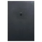 Zuhanytálca, AREZZO design SOLIDSoft zuhanytálca 160x90 cm, ANTRACIT, színazonos lefolyóval (2 do