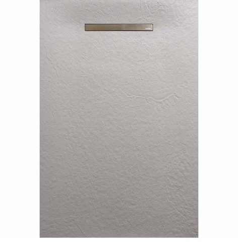 Zuhanytálca, AREZZO design SOLIDSoft zuhanytálca 160x90 cm, BETON, egyenes lefolyóval (2 doboz)