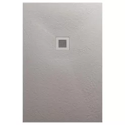   Zuhanytálca, AREZZO design SOLIDSoft zuhanytálca 160x90 cm, BETON, színazonos lefolyóval (2 doboz