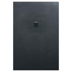   Zuhanytálca, AREZZO design SOLIDSoft zuhanytálca 170x80 cm, ANTRACIT, színazonos lefolyóval (2 do