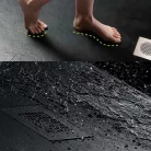 Zuhanytálca, AREZZO design SOLIDSoft zuhanytálca 170x80 cm, BETON, színazonos lefolyóval (2 doboz