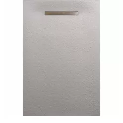   Zuhanytálca, AREZZO design SOLIDSoft zuhanytálca 206x90 cm, BETON, egyenes lefolyóval (2 doboz)