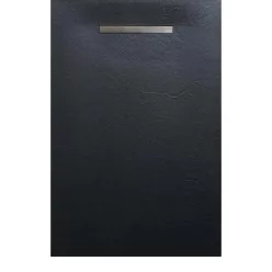   Zuhanytálca, AREZZO design SOLIDSoft zuhanytálca 206x90 cm, FEKETE, egyenes lefolyóval (2 doboz)