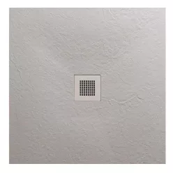   Zuhanytálca, AREZZO design SOLIDSoft zuhanytálca 90x90 cm, BETON, színazonos lefolyóval (2 doboz)