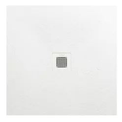   Zuhanytálca, AREZZO design SOLIDSoft zuhanytálca 90x90 cm, FEHÉR, színazonos lefolyóval (2 doboz)