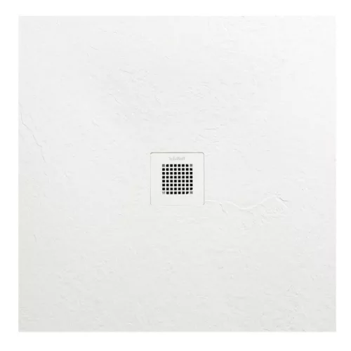 Zuhanytálca, AREZZO design SOLIDSoft zuhanytálca 90x90 cm, FEHÉR, színazonos lefolyóval (2 doboz)