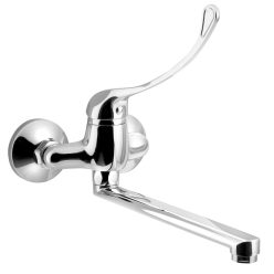   Mosogató csaptelep, Aqualine mosogató csaptelep 52024, 220mm kifolyócsővel és orvosi karral