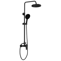 Zuhanyszett, Aqualine LOTTA zuhanyoszlop, matt fekete LT690B