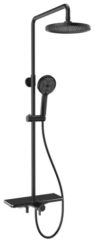 Zuhanyszett, Aqualine ARONA zuhanyoszlop zuhanyszettel, matt fekete SL210B