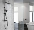 Zuhanyszett, Aqualine ARONA zuhanyoszlop zuhanyszettel, matt fekete SL210B