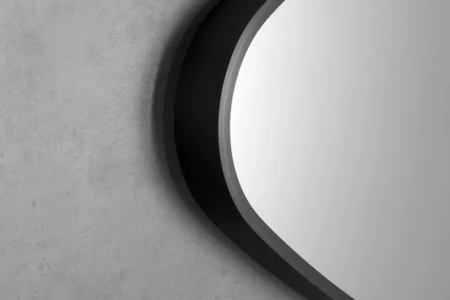 Tükör, Sapho STEN NA380 keretes tükör, 80x51cm, matt fekete