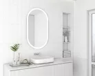 Tükör, Sapho PARGA PG600 ovális LED tükör, 60x100cm