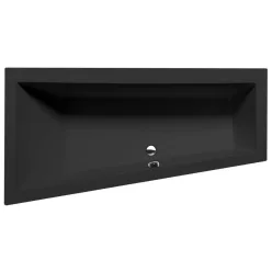   Kád, Sapho POLYSAN ANDRA L 81111.21 asszimetrikus kád, balos, 170x90x45cm, matt fekete