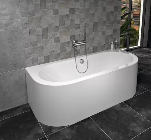 Kád, Sapho POLYSAN VIVA D MONOLITH  89139M asszimetrikus kád, 180x75x60cm