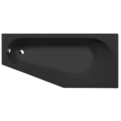   Kád, Sapho POLYSAN TIGRA 90611.21 aszimmetrikus kád, jobbos, 170x80x46cm, matt fekete