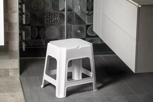 Fürdőszobai szék, Aqualine fürdőszobai szék, fehér 90902W