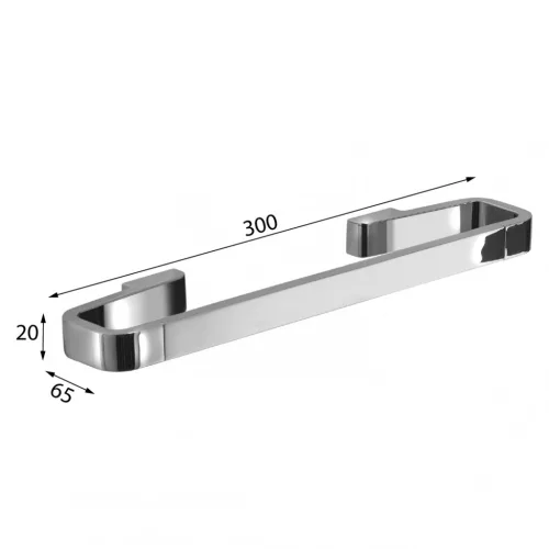 Törölközőtartó, Sapho SAMOA törölközőtartó A8213013, 300x65mm, króm