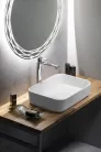 Mosdó, Sapho INFINITY RECTANGLE 10NF65050-2L kerámiamosdó, 50x36cm, matt fehér