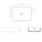 Mosdó, Sapho INFINITY RECTANGLE 10NF65050-2L kerámiamosdó, 50x36cm, matt fehér