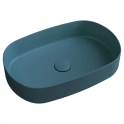   Mosdó, Sapho INFINITY OVAL 10NF65055-2P kerámiamosdó, 55x36cm, zöld