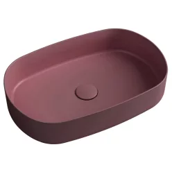   Mosdó, Sapho INFINITY OVAL 10NF65055-2R kerámiamosdó, 55x36cm, gesztenye vörös
