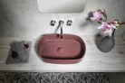 Mosdó, Sapho INFINITY OVAL 10NF65055-2R kerámiamosdó, 55x36cm, gesztenye vörös