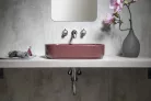 Mosdó, Sapho INFINITY OVAL 10NF65055-2R kerámiamosdó, 55x36cm, gesztenye vörös