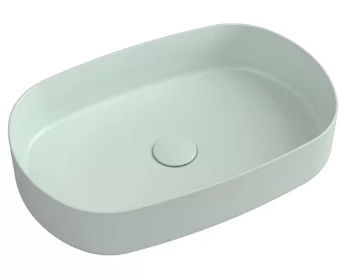 Mosdó, Sapho INFINITY OVAL 10NF65055-2T kerámiamosdó, 55x36cm, matt mentol