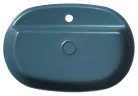 Mosdó, Sapho INFINITY OVAL 10NF65060-2P kerámiamosdó, 60x40cm, benzin zöld