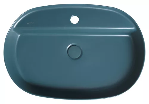 Mosdó, Sapho INFINITY OVAL 10NF65060-2P kerámiamosdó, 60x40cm, benzin zöld