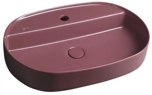 Mosdó, Sapho INFINITY OVAL 10NF65060-2R kerámiamosdó, 60x40cm, gesztenye vörös