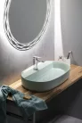 Mosdó, Sapho INFINITY OVAL 10NF65060-2T kerámiamosdó, 60x40cm, matt mentol
