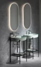 Mosdó, Sapho INFINITY OVAL 10NF65060-2T kerámiamosdó, 60x40cm, matt mentol