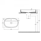 Mosdó, Sapho INFINITY OVAL 10NF65060-2T kerámiamosdó, 60x40cm, matt mentol