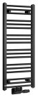 Egyenes radiátor, Sapho BRUCKNER ALBRECHT 600.111.6 radiátor, 400x930 mm, matt fekete