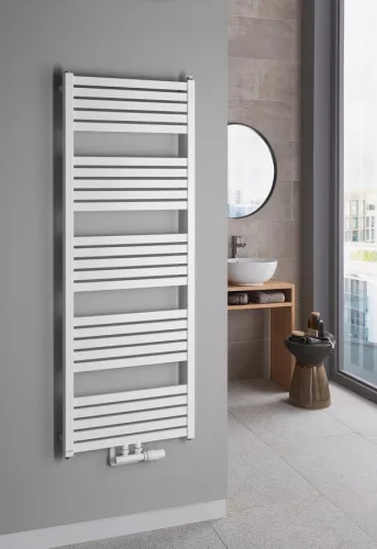 Egyenes radiátor, Sapho BRUCKNER GRUNT 600.122.4 fürdőszobai radiátor, 500x1330mm, fehér