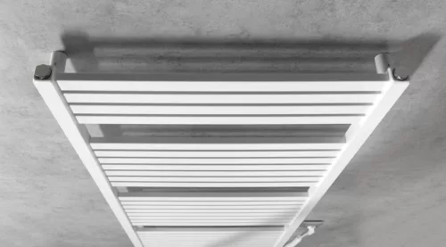 Egyenes radiátor, Aqualine TONDI-E elektromos fürdőszobai radiátor DE490T, 600x1690mm, fehér