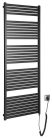 Egyenes radiátor, Aqualine TONDI-E elektromos fürdőszobai radiátor DE496T, 600x1690mm, matt feket