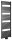 Egyenes radiátor, Aqualine TONDI DT446T fürdőszobai radiátor,  450x1690mm, matt fekete