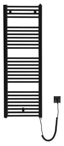 Egyenes radiátor, Aqualine DIRECT-E elektromos fürdőszobai radiátor ILE34TB fűtőpatronnal, fekete