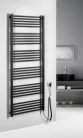 Egyenes radiátor, Sapho METRO-E elektromos radiátor, 800W, matt fekete ME616B
