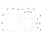WC tető, Sapho BRUCKNER WALTER 201.505.4 WC-ülőke, Slim, Soft Close, duroplast