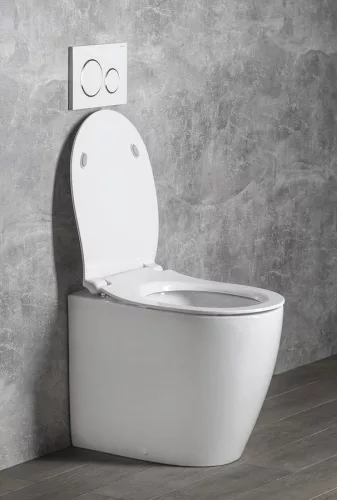 WC, Sapho SENTIMENTI 10SM10004SV álló WC Rimless, SmartFixPlus, 36x52cm