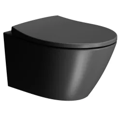   WC, Sapho GSI MODO 981626 fali WC, Swirlflush, 37x52cm, matt fekete