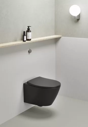 WC, Sapho GSI MODO 981626 fali WC, Swirlflush, 37x52cm, matt fekete