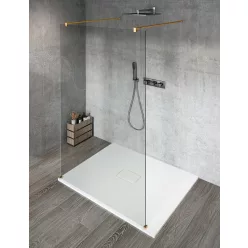   Walk-in, Sapho VARIO GOLD MATT GX1210-02 WALK-IN fix zuhanyfal 1000mm, matt arany Walk-in merevít