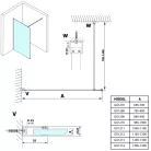 Walk-in, Sapho VARIO WHITE GX1211GX1015 WALK-IN fix zuhanyfal 1100mm, matt fehér Walk-in fali pro