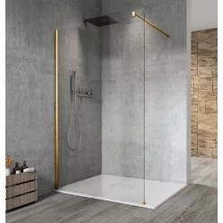   Walk-in, Sapho VARIO GOLD MATT GX1214-01 WALK-IN fix zuhanyfal 1400mm, matt arany Walk-in fali pr