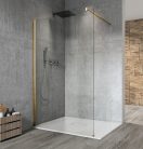 Walk-in, Sapho VARIO GOLD MATT GX1270-01 WALK-IN fix zuhanyfal 700mm, matt arany Walk-in fali pro